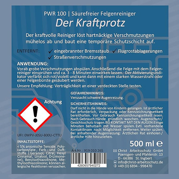 Pwr 100 - Felgenreiniger