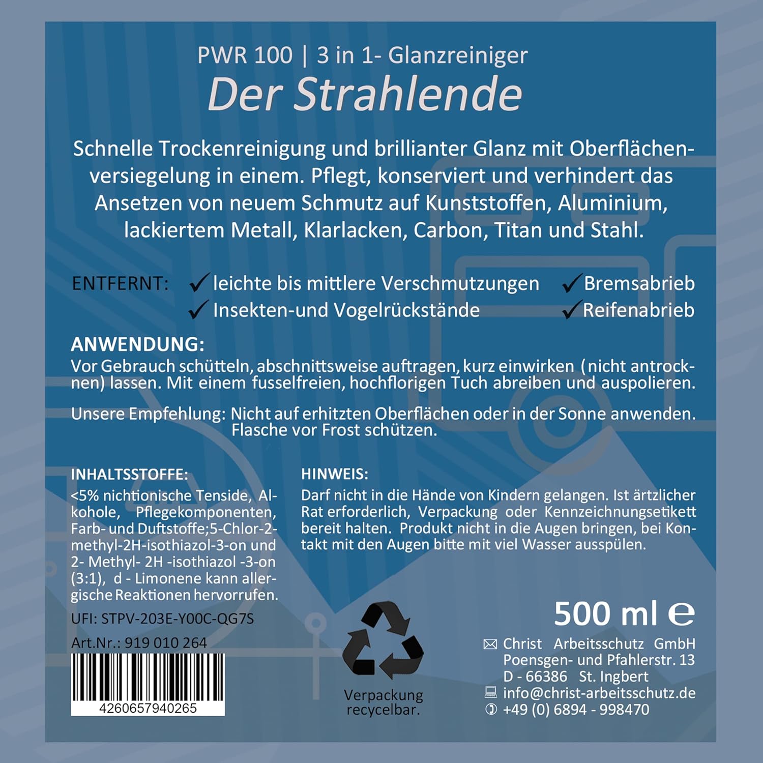 Pwr 100 - 3 in 1 Glanzreiniger