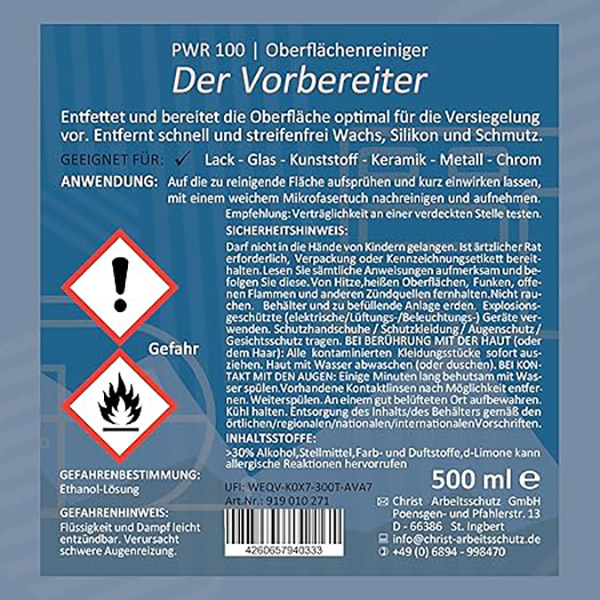 Pwr 100 - Oberflächenreiniger
