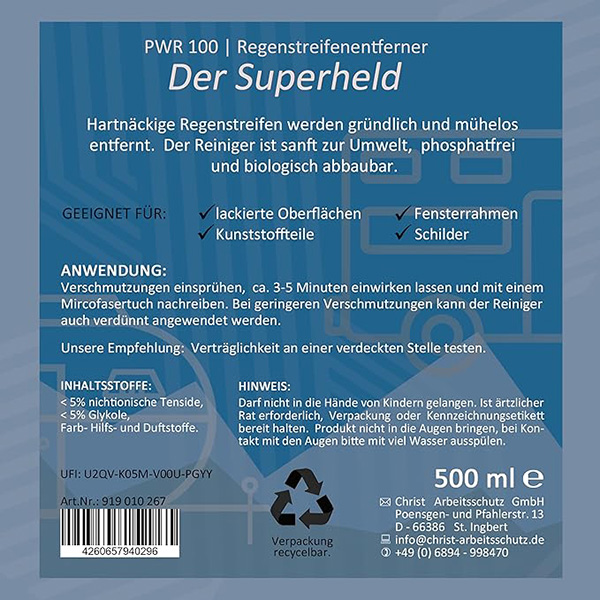 Pwr 100 - Regenstreifenentferner